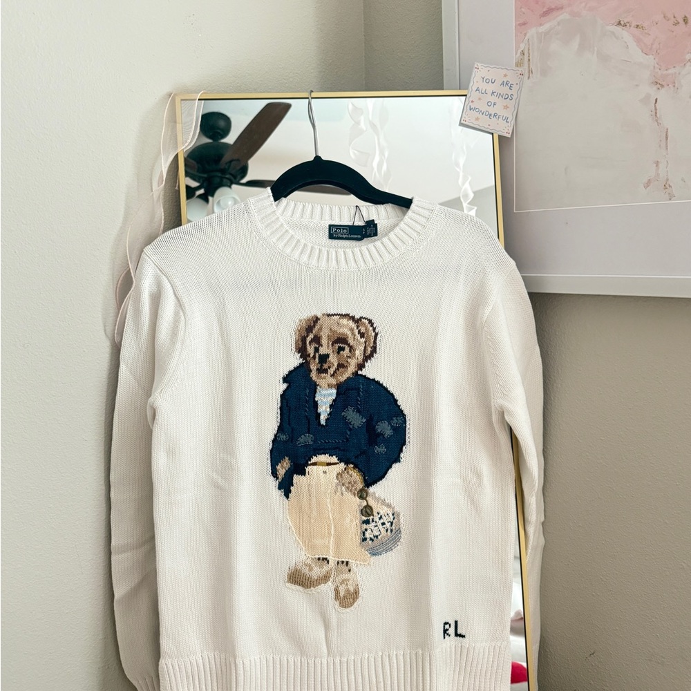 Ralph Lauren White Bear Sweater